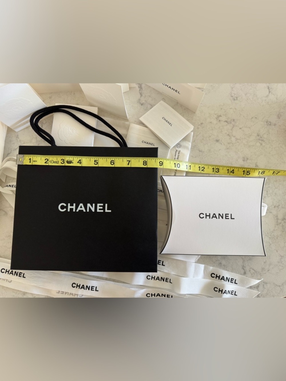 Chanel Ribbon & Packaging Set in White & Black - Picture 11 of 16